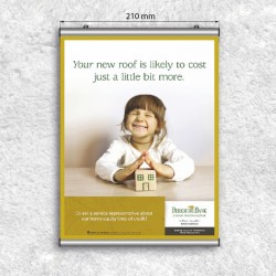 Aluminijast "snap" profil na gumo - 28 mm