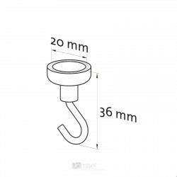 Obešalna stenska magnetna kljukica - 12 kg