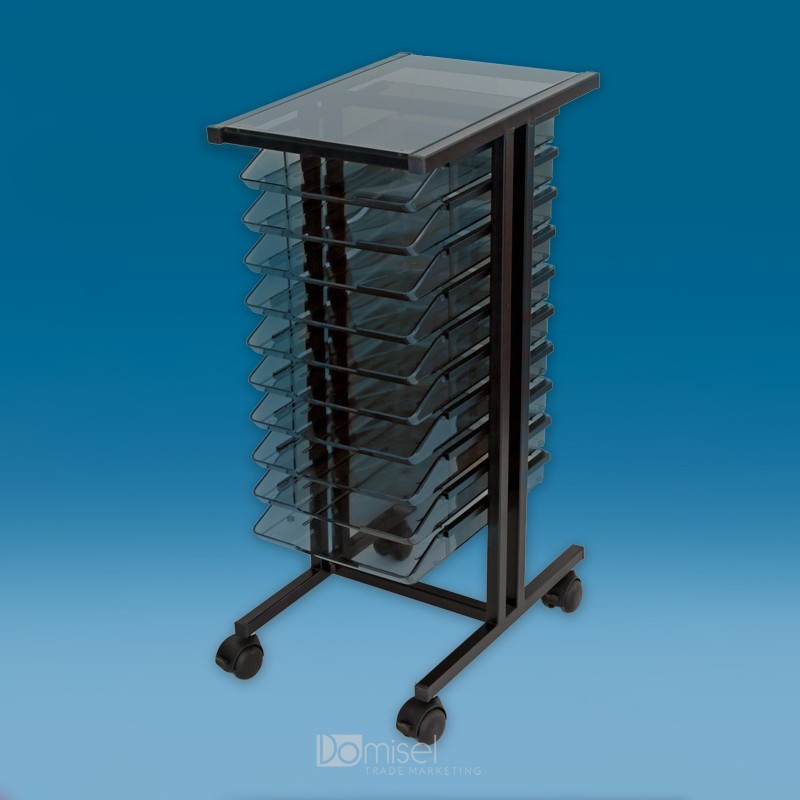 Mobilni voziček z 10 predalniki