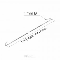 Prožen kavelj 17 - 140 cm - 1 kg