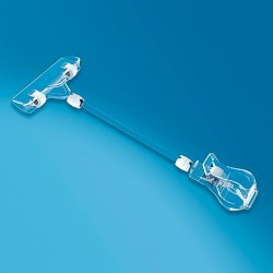 Plastična prozorna ščipalka s ščipalko za prikaz cen 80 mm - 215 mm