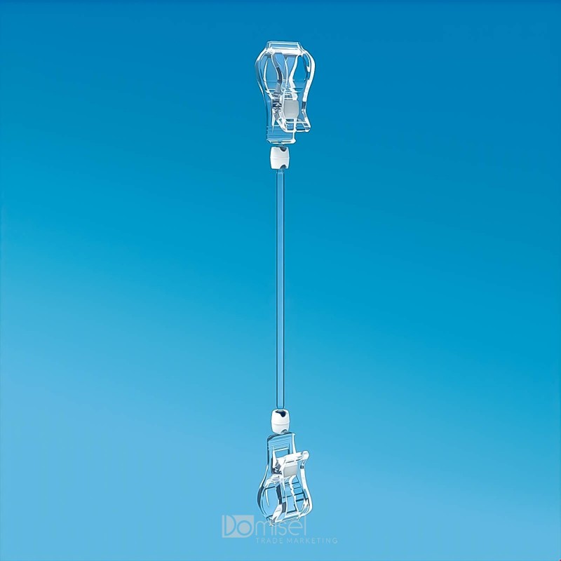 Plastična prozorna dvojna ščipalka - 285 mm