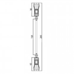 Plastična prozorna dvojna ščipalka - 285 mm
