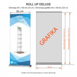 Roll-up stojalo - Deluxe - 850 x 1600 do 2250  mm