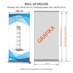 Roll-up stojalo - Deluxe - 1000 x 1600 do 2250  mm