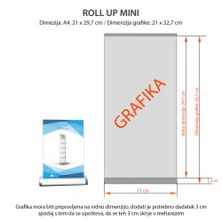 Roll-up mini - A4 - 210 X 297 mm