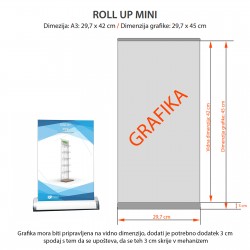 Roll-up mini - A3 - 297 X 420 mm