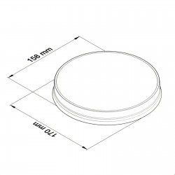 Okrogel gotovinski pladenj - Ø 170 X 25 mm za komunikacije Ø 164 mm