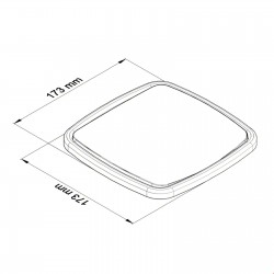 Gotovinski pladenj - 173 x 173 x 15 mm za komunikacije 149 x 149 mm