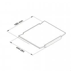 Gotovinski pladenj 160 x 140 x 14 mm za komunikacije 124 x 154 mm