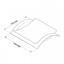 Gotovinski pladenj 222 x 170 x 40 mm za komunikacije 158 x 132 mm