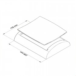 Gotovinski pladenj 178 x 239 x 50 mm za komunikacije 188 x 127 mm