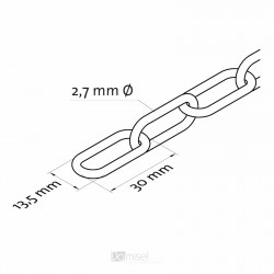 Jeklena veriga 30 x 13,5 mm