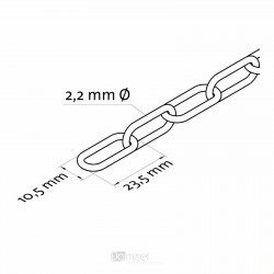 Jeklena veriga 23.5 x 10.5 mm