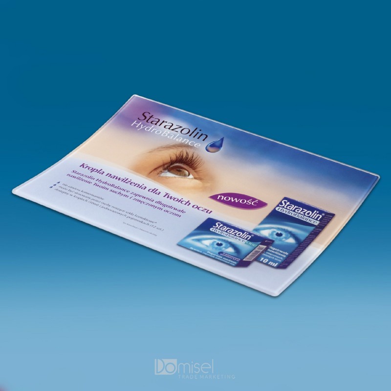 Steklen oglat gotovinski pladenj - 210 x 150 x 22 mm