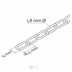 Jeklena veriga 18.5 x 9 mm