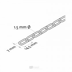 Jeklena veriga 14,5 x 7 mm