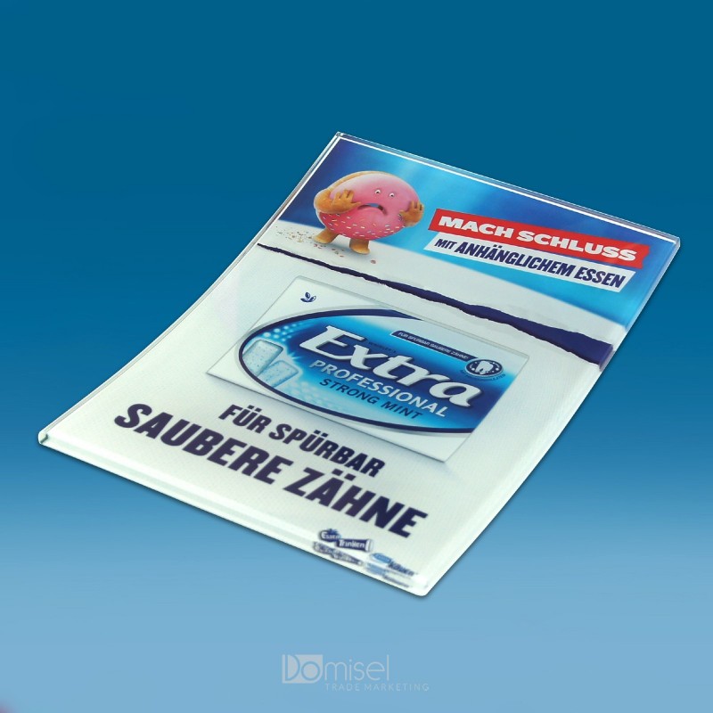 Steklen oglat gotovinski pladenj s tiskom CMYK  - 150 x 210 x 28 mm