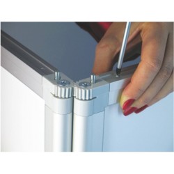 Zložljiv ovalen promocijski dvojni pult - 1033 x 562 mm