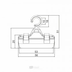 Revogrip 56 mm sponka s kavljem - "C" hook