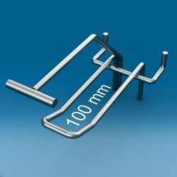 Kovinska dvojna za perforacijo cinkana kjukica za censki žepek - 100 mm