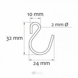 Srednje odprti "S" kavelj