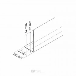 CENSKA LETVICA - 90° - ROČNO DELO - PROZORNO LEPILO, ZUNAJ - D1000 V40 G20 CENSKA LETVICA - 90° - ROČNO DELO - PROZORNO LEPILO, ZUNAJ - D1000 V40 G20