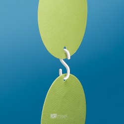 Bel plastičen "S" kavelj - 39 mm