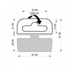 Zaprti samolepilni obešalnik za okrogle izdelke - 47 x 47 mm