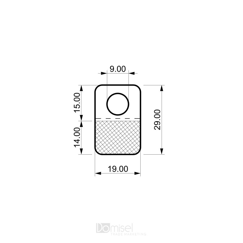 Samolepilni obešalnik za izdelke - 19 x 29 mm - za enojne kljukice