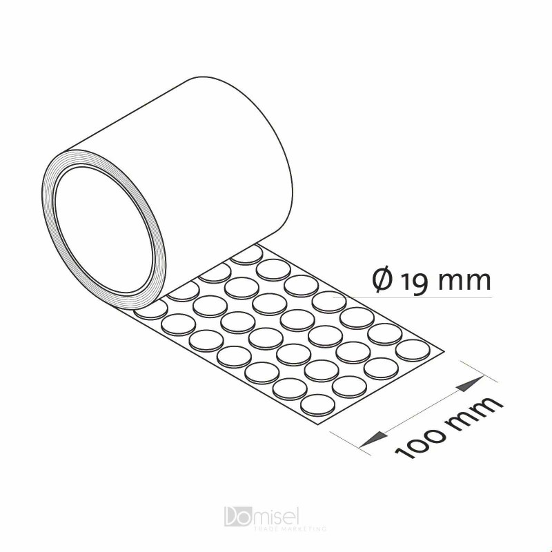 Okrogle samolepilne penaste blazinice v roli - Ø 19 mm
