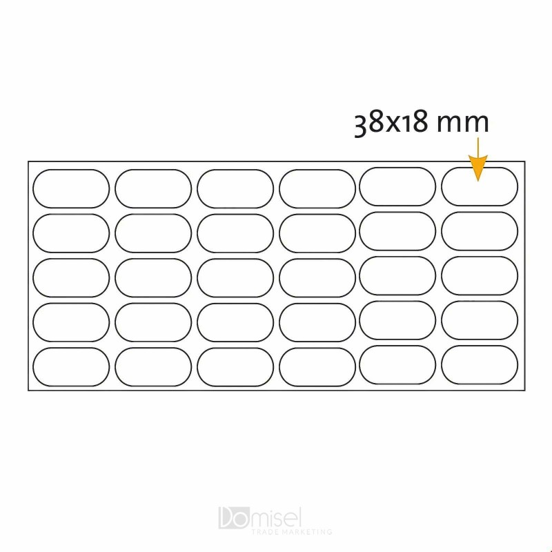 Ovalne samolepilne penaste blazinice - 38 x 18 mm