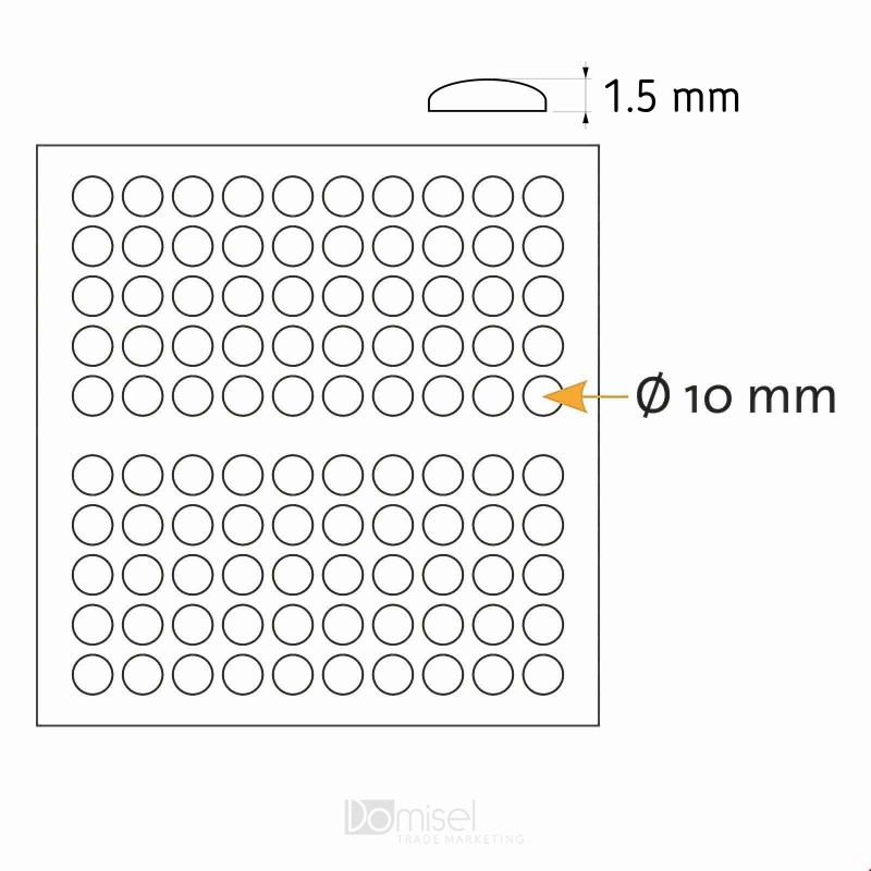 Protizdrsne samolepilne blazinice - 10 x 1.5 mm