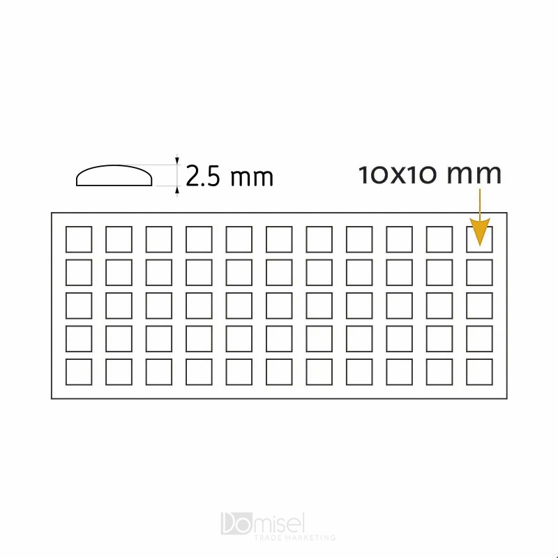 Protizdrsne samolepilne blazinice - 10 x 10 x 2.5 mm