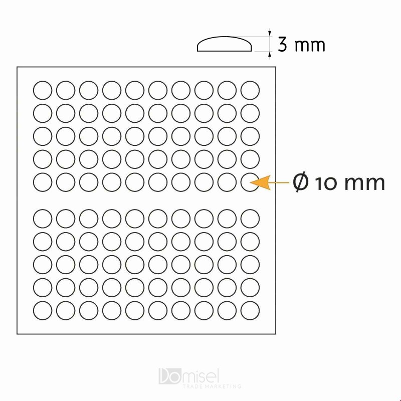 Protizdrsne samolepilne blazinice - 10 x 3 mm