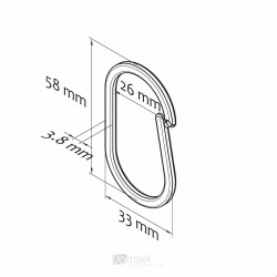 Plastičen ovalni razcepni obroček