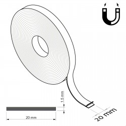 Magnetni samolepilni trakovi - 20 x 1.5 mm, D30 m