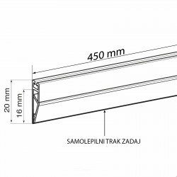 Samolepilni "klik" profili za plakate - 450 mm