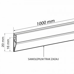 Samolepilni "klik" profili za plakate - 1000 mm