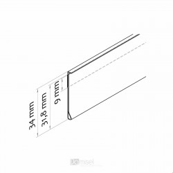Censka letvica - prozorno lepilo, z robom naprej - ekstrudirana - D1325 V30 Censka letvica - prozorno lepilo, z robom naprej - ekstrudirana - D1325 V30