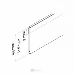 Censka letvica - prozorno lepilo, z robom naprej - ekstrudirana - D1325 V40 Censka letvica - prozorno lepilo, z robom naprej - ekstrudirana - D1325 V40