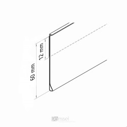 Censka letvica - prozorno lepilo, zgoraj - ekstrudirana - D1000 V60 Censka letvica - prozorno lepilo, zgoraj - ekstrudirana - D1000 V60