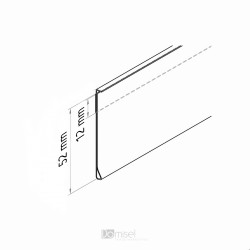 Censka letvica - penasto lepilo, zgoraj - ekstrudirana - D1000 V52 Censka letvica - penasto lepilo, zgoraj - ekstrudirana - D1000 V52