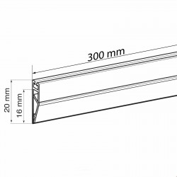 PVC "klik" profil za plakate - 300 mm