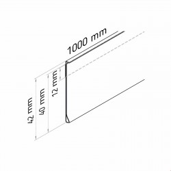 CENSKA LETVICA - RAVNA - EXTRUDIRANA - SIJAJ - PROZORNO LEPILO, ZGORAJ - D1000 V40 CENSKA LETVICA - RAVNA - EXTRUDIRANA - SIJAJ - PROZORNO LEPILO, ZGORAJ - D1000 V40