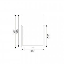 INFORMACIJSKI OKVIR - ZA PREGRADNI STEBRIČEK TRAK - OGLAT ODPRT - ČRN - POKONČEN - A4