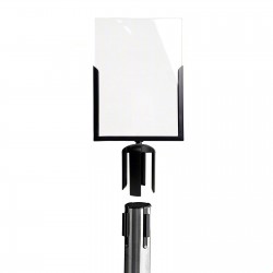 INFORMACIJSKI OKVIR - ZA PREGRADNI STEBRIČEK TRAK - OGLAT ODPRT - ČRN - POKONČEN - A4