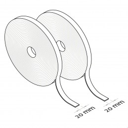 Samolepilni ježek trak 25m x 2 cm v paru (HOOK + LOOP)