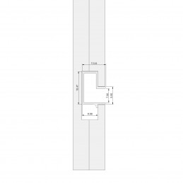 Alu lamelni profil za lamelne stene - ENOJNI - D1000