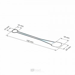 Gibljiv označevalec polic - 152 mm